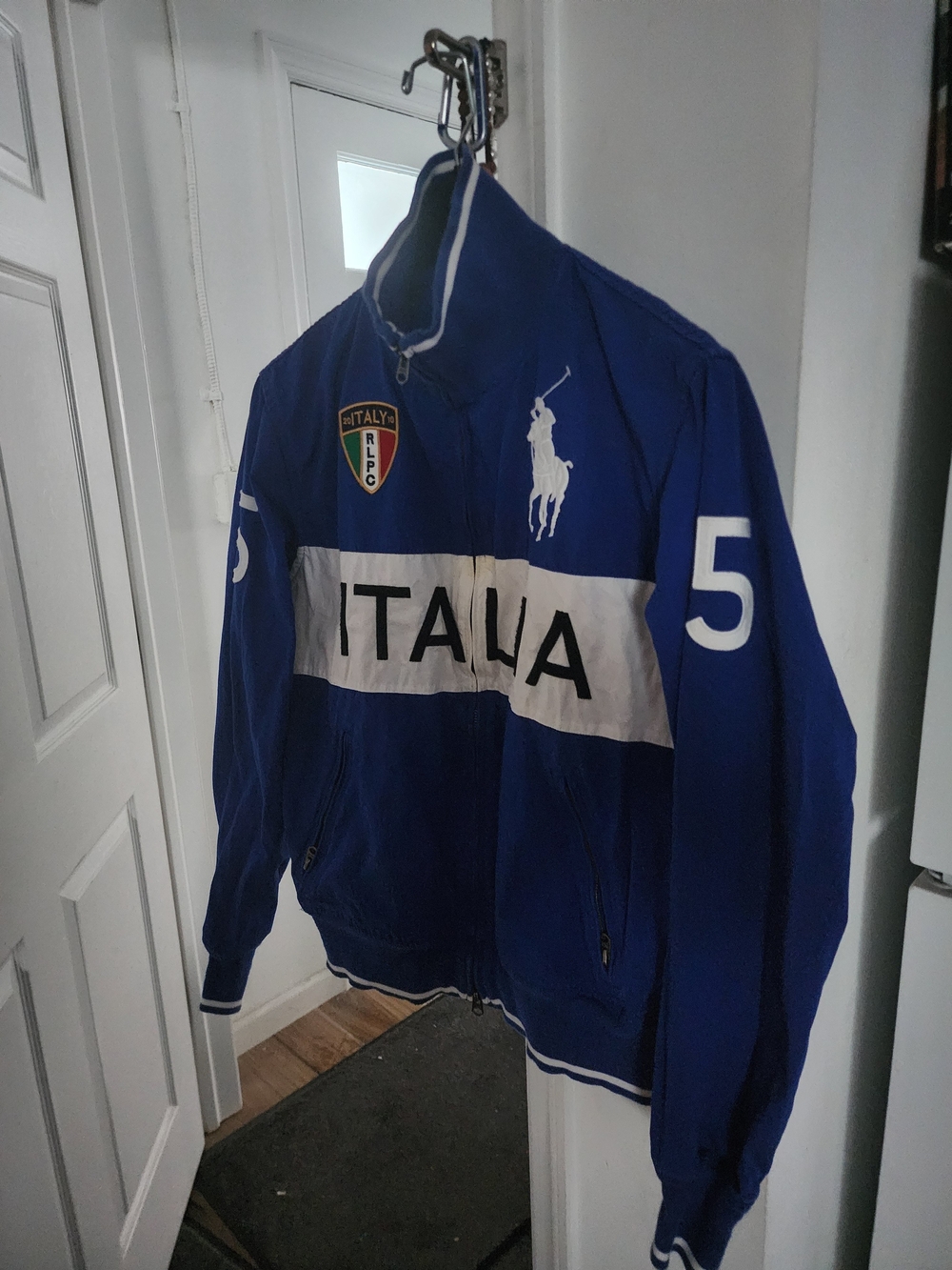 Polo by Ralph Lauren Blue and White Italia Track Jacket. Have S,M and L. - Picture 2 of 7